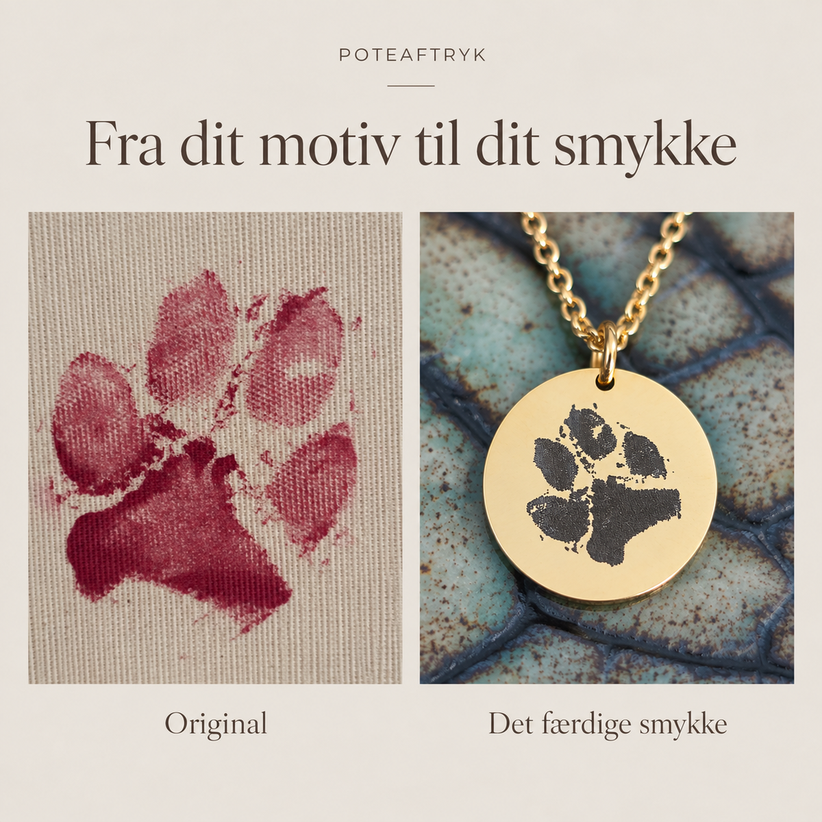 Kundexempel: Från hundens tassavtryck till personligt halsband